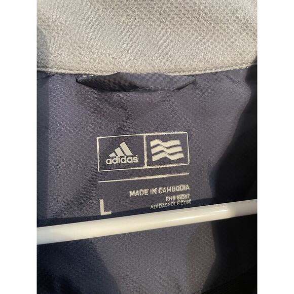 Lot of 2 Adidas Lightweight Golf Windbreaker Vests 1/4 Zip Mens Sz L Blue & Red - Picture 4 of 12